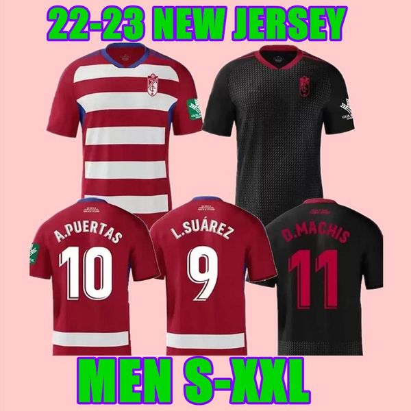 

22 23 granada cf soccer jersey molina soro german . suarez a.puertas 2022 2023 domingos d.machis azeez c.neva home away 3rd men shirt custo, Black;yellow