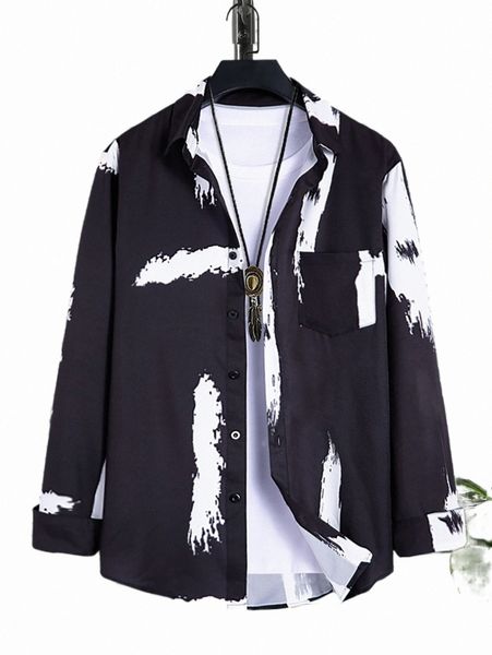 

men's casual shirts men graphic print shirt without tee j9pu#, White;black