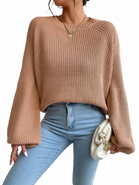 

women's sweaters ribbed knit raglan sleeve sweater v06k#, White;black