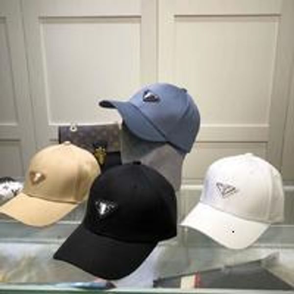 

brand luxury ball caps p family new men's women's inverted triangle baseball cap star the same korean spring summer leisure, Blue;gray