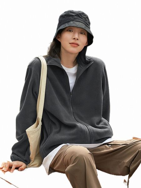 

women's hoodies & sweatshirts dazy solid zip up fleece sweatshirt p1qe#, Black