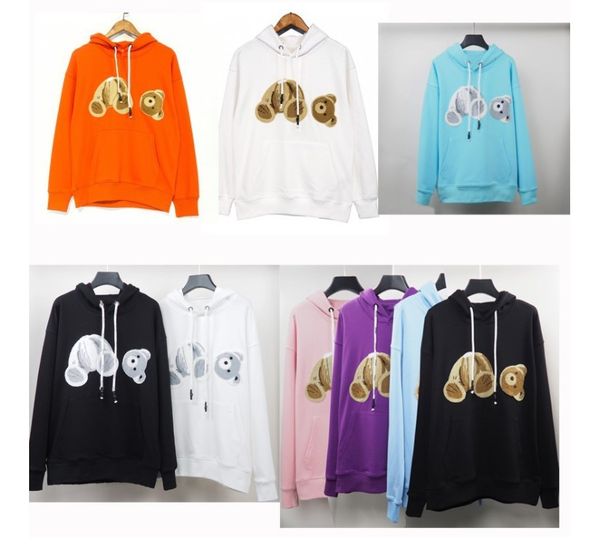 

sweatshirts mens women designer hoodie sweater sweatshirts streetwear jackets character palms bear hoodies men's color grey black red 1