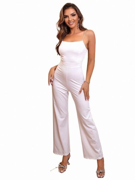 

women's jumpsuits & rompers joyfunear cut out knot back cami jumpsuit g5mj#, Black;white