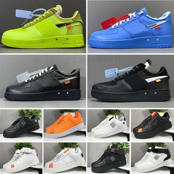 

2021 mens running shoes forcd 1 mca blue red all silver metallic volt 2 0 low af1 black white green gner 36-45 sk05312o, Black;brown