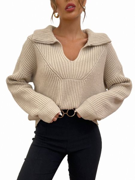 

women's sweaters drop shoulder ribbed knit sweater s5az#, White;black