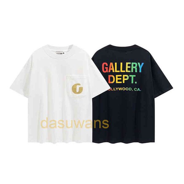 

designer shirts 2023 galleryes dept mens fashion out of brand los angeles letter print hip hop large short sleeve t-shirt g7gz vtgi, Black