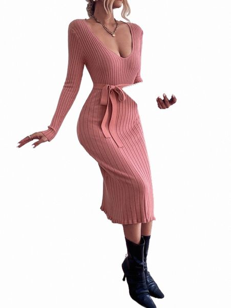 

women's sweaters plunging neck belted sweater dress m8ul#, White;black