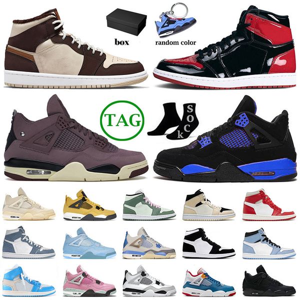 

jumpman 1 4 basketball shoes high j4 men women violet ore military black cat cactus jack university blue cream dark chocolate mid sneakers t