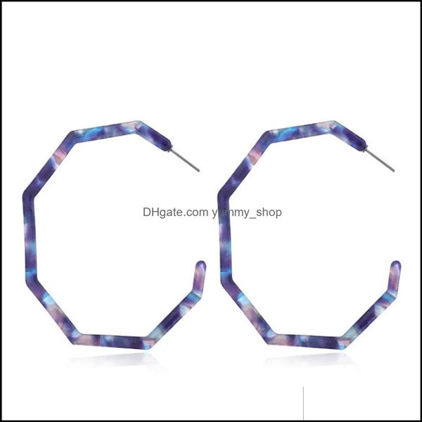 

dangle chandelier acrylic earrings hoop lightweight resin geometric octagon statement stud bohemian fashion jewelry drop delivery 202 dhwrm, Silver