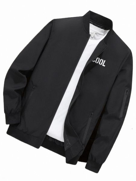 

men's jackets men letter graphic bomber jacket without tee a3xw#, Black;brown