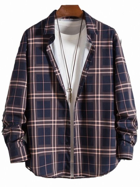 

men's casual shirts men plaid print shirt without tee g2lo#, White;black