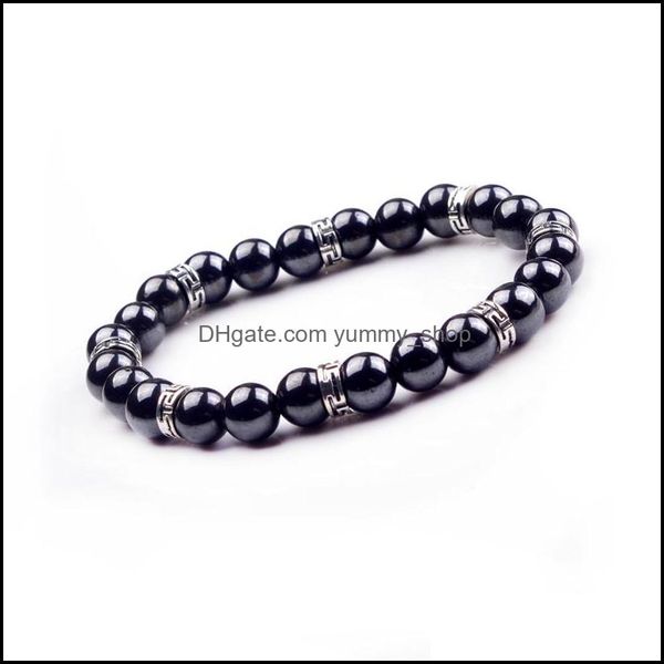 

beaded strands natural stone bracelet inspirational bead healing prayer marathi yoga mas charm drop delivery 2021 jewelry bracelets d dhgaw, Black