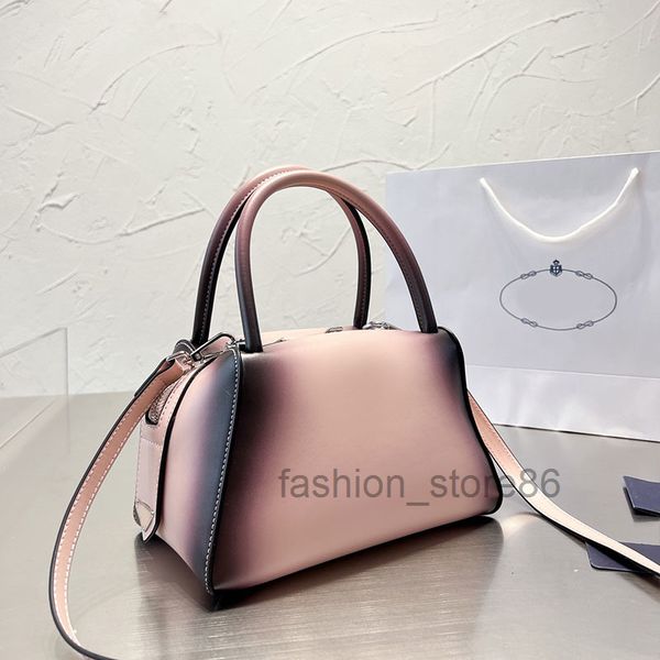 

halo dye triangle totes bags crossbody bag women handbag purse genuine leather large capacity pocket double zipper closure fashion letters 2