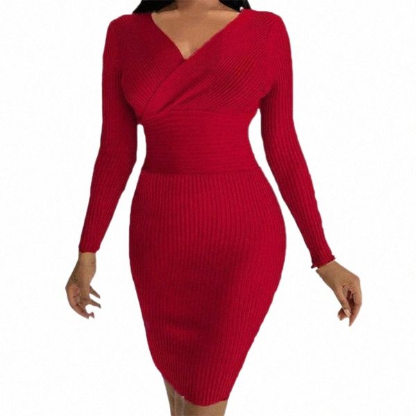 

casual dresses casual dresses autumn winter women dress bodycon ribbed v neck zipper side split for wedding vestidos r3wg#, Black;gray