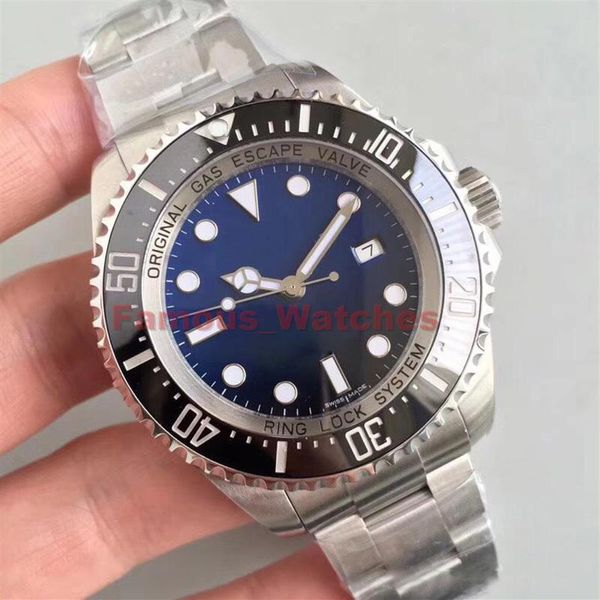 

2020 new luxury watch deep ceramic bezel sea-dweller sapphire cystal stanless steel with glide lock clasp automatic mechanical men213o, Slivery;brown
