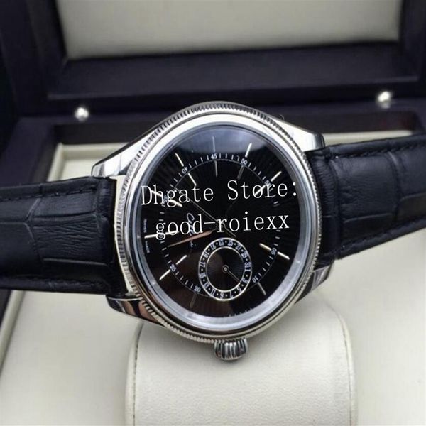 

watches for men automatic watch mens asia 2813 movement black blue cellini date time day 50529 leather watches 50519 mechanical wr236i, Slivery;brown