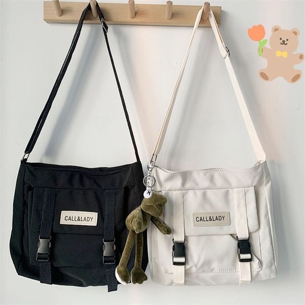 

evening bags womens bag simple messenger large capacity ladies korean student nylon waterproof cute pendant crossbody female shoulder bags 2