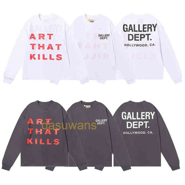 

designer shirts 2023 galleryes dept mens fashion out of brand los angeles letter print hip hop large short sleeve t-shirt il57 32p1, Black