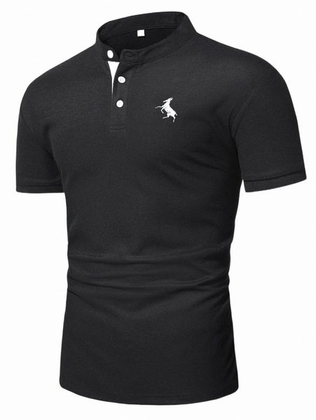 

men's polos men horse print polo shirt 2022 new y8hy#, White;black