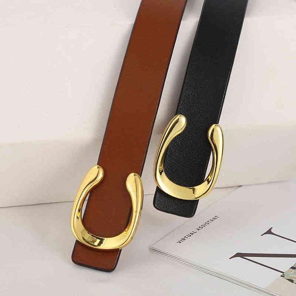 

belts c-button cowhide belt women's fashion japanese and korean style matching with jeans fashionable long sweater f6t2, Black;brown