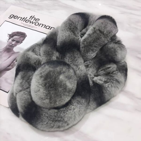 

scarves women's cute super soft real rex rabbit fur scarf lovely girl's winter big rex rabbit fur ball scarf, Blue;gray