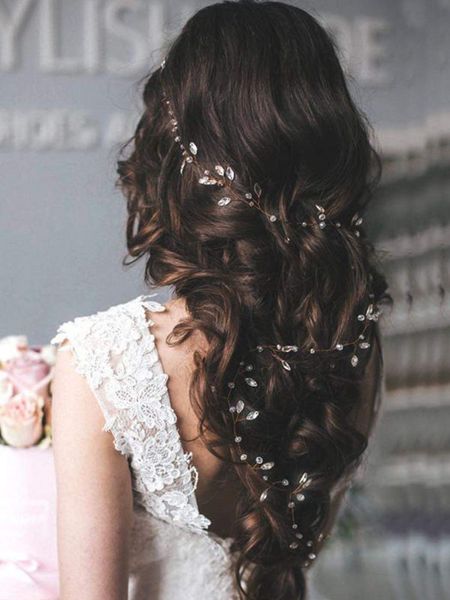 

headbands crystal bride wedding hair vine sier rhinestone bridal headpieces pearl accessories for women and girls drop deli bdejewelry amqsc, Silver