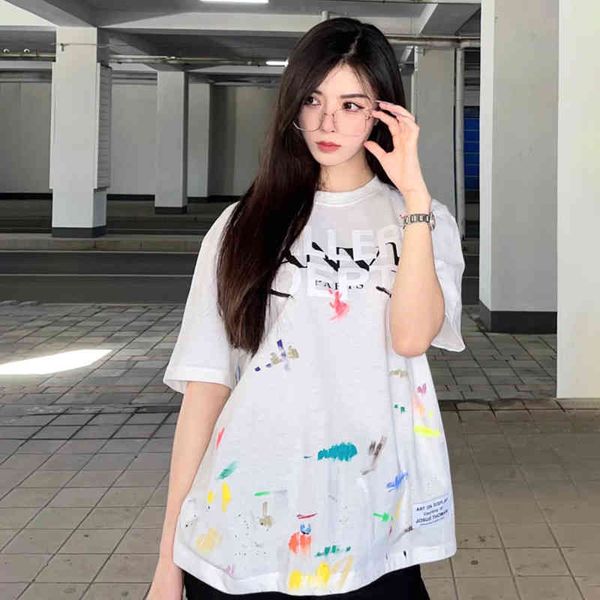 

designer shirts 2023 galleryes dept mens fashion out of brand los angeles letter print hip hop large short sleeve t-shirt w7gn u9aw, Black