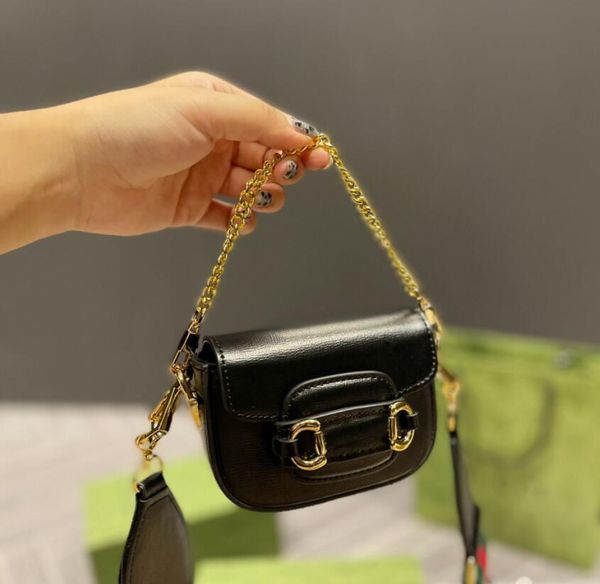 

horsebit 1955 shoulder bag mini 13cm versatile for crossbody as well vintage retro style lady flap wide shoulder belt chain two shoulder str