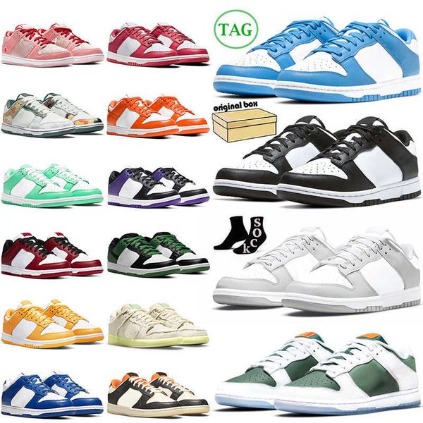

with box men women designer sneakers panda unc casual shoes white black grey fog team green mens womens sports trainers walking jogging