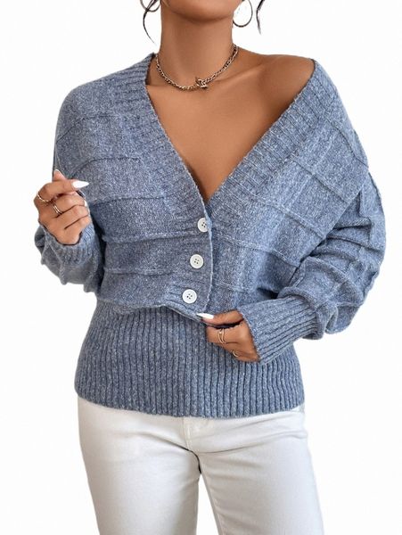 

women's sweaters quarter button batwing sleeve sweater 921c#, White;black