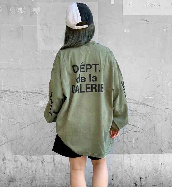 

designer shirts 2023 galleryes dept mens fashion out of brand los angeles letter print hip hop large short sleeve t-shirt p7vj l06l, Black