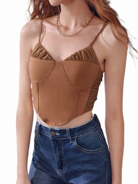 

women's tanks & camis mod ruched detail bandana hem cami b9jx#, White