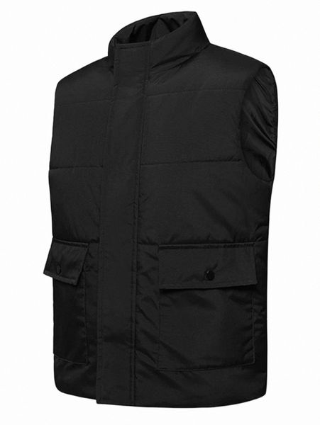 

men's down & parkas men flap pocket vest puffer coat p7h5#, Black
