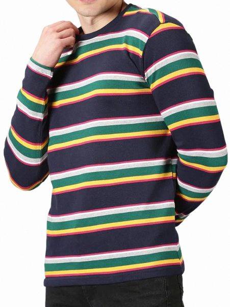 

men's t-shirts men block striped tee 2022 new v2q0#, White;black