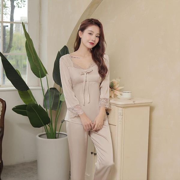 

shirt amp pants pyjamas womens sleepwear suit women lounge wear soft pajamas set, Black;red