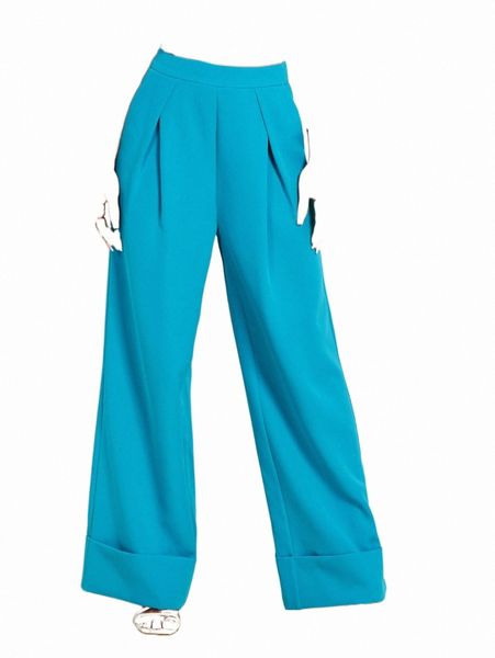 

women's pants & capris fold pleated wide leg pants e8kv#, Black;white