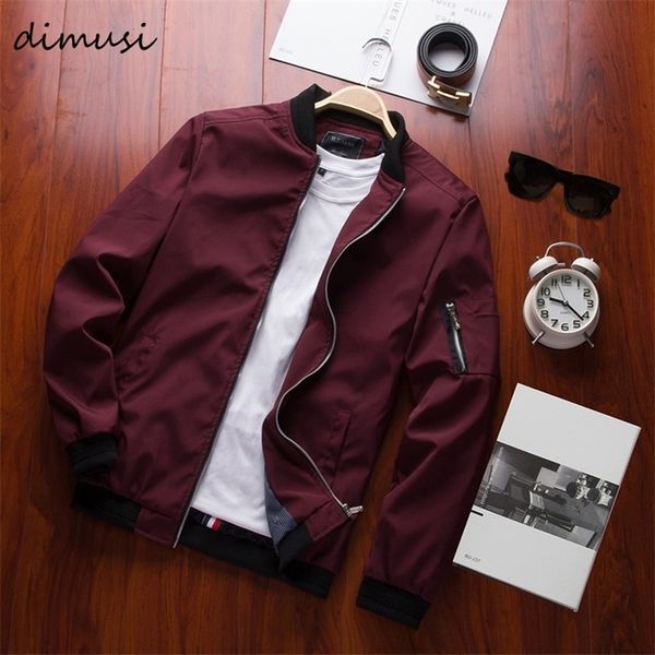 

men's jackets dimusi spring bomber zipper jacket male casual streetwear hip hop slim fit pilot baseball coats men clothing plus size 4x, Black;brown