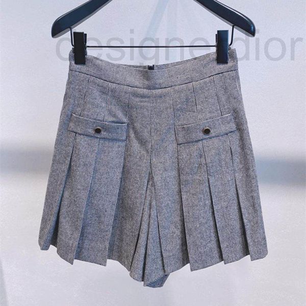 

skirts designer fadan 2020 early autumn new college style button decoration thousand bird check women's pleated skirt h8jf, Black