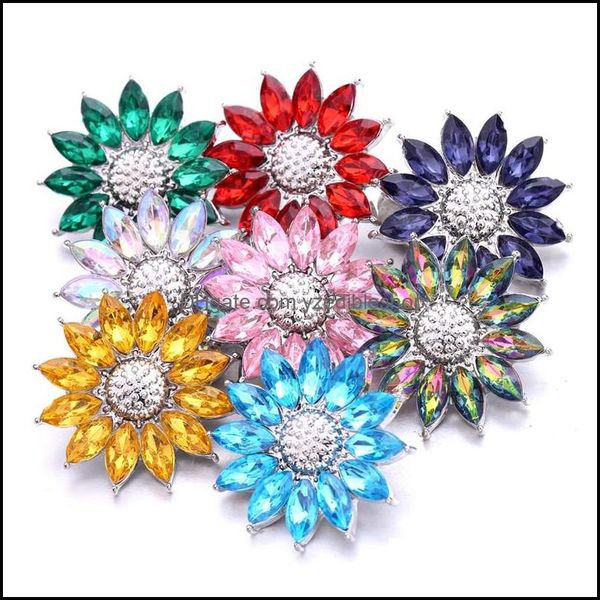 

charms sier color snap button women sunflower charms jewelry findings crystal rhinestone 18mm metal snaps buttons diy br dhseller2010 dhkru, Bronze;silver