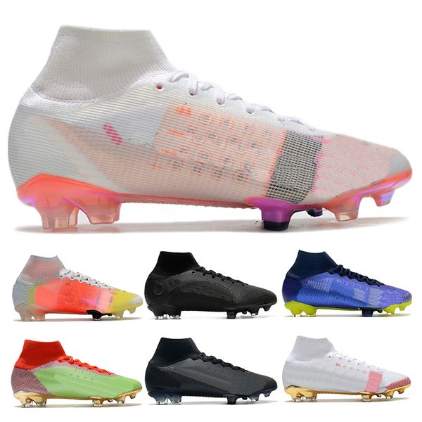 

fashion soccer shoes mercurial superfly vi 360 elite blue black mens high football boots