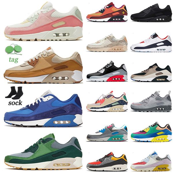 

2022 wholesale sports og 90s running shoes black white polka lucha libre trail team gold infrared caramel violet bred men women trainers sne, White;red