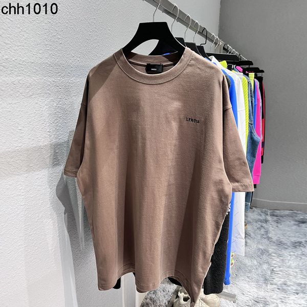 

spring and tee summer high version b home front and back letters embroidery pullover round neck loose fashion men's and women's sa, White;black