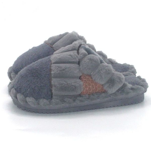 

cotton slippers winter indoor warmth velvet thick sole soft and lightweight home non-slip shoes, Black