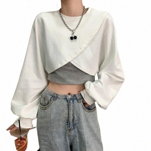 

women's hoodies & sweatshirts women's hoodies & sweatshirts casual women streetwear loose oversize pullover female y2k solid crop, Black