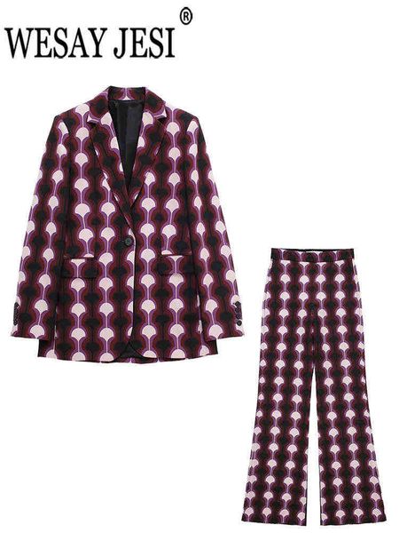 

suit wesay jesi women's clothing comes animal print double breasted blazer pant, White;black