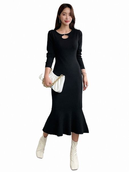 

women's sweaters dazy cut out mermaid hem sweater dress n4by#, White;black