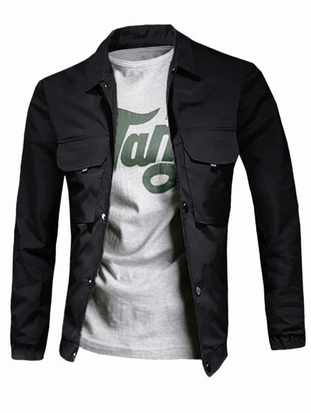 

men's jackets men flap pocket button up jacket w b7dx#, Black;brown