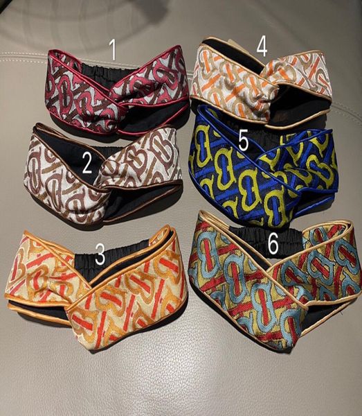 

6 colors sweatband cross hair band b print headband women widebrimmed head, Yellow;black