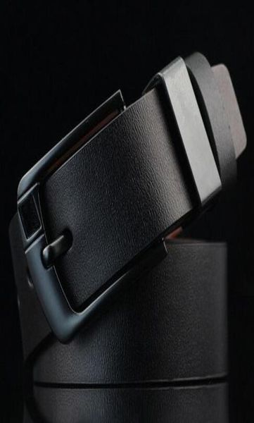 

2019 pin buckle flag men belt genuine leather mens designer fo, Black;brown