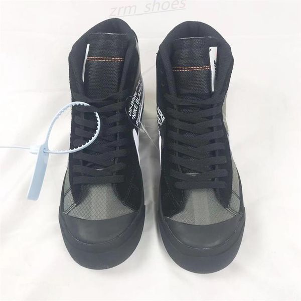 

mens off mid grim reaper sneakers running shoes all men hallows eve skateboard women white blazer reepers skate boots woman sports z03149z, Black;brown